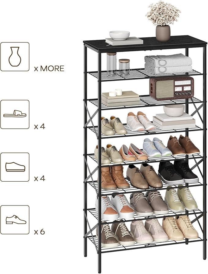 8 Tier Shoe Rack, Large Capacity Shoe Storage Organizer Holds 32 Pairs - Image 8