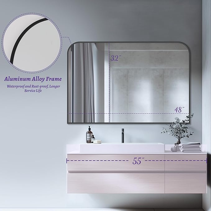 Bathroom Mirror, Wall Mirrors, Bathroom Vanity Mirror - Image 8