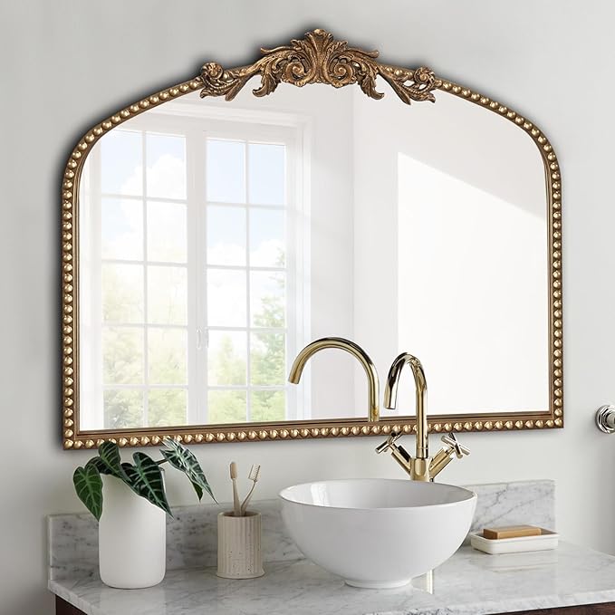 Baroque Arch Mirror for Living Room Wall, Bedroom Decor - Image 7