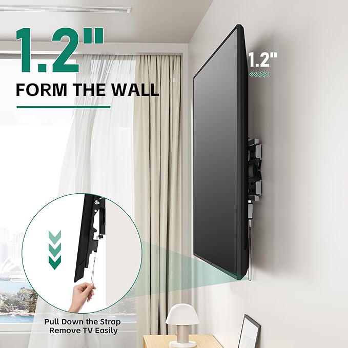 TV Wall Mount with Tilt for 32-85 Inch TVs, Low Profile Design, Holds up to 132 - Image 3
