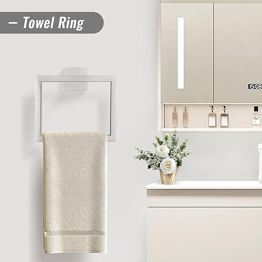 YACVCL Towel Bar Set, 10 Pieces Bathroom Hardware Set Brushed Nickel Bathroom - Image 3