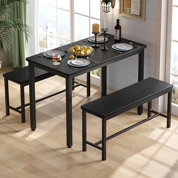 Tatub Dining Table Set for 4, 3-Piece Kitchen Table - Image 2