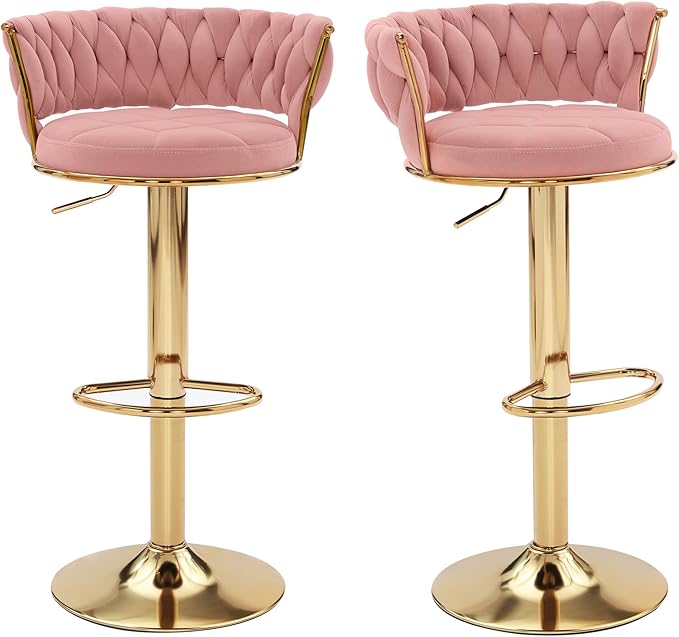 VECELO Bar Stools Set of 2, Adjustable Barstools Counter Height Stools by VECELO