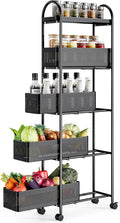 KINGRACK 5-Tier Slim Storage Cart by KINGRACK