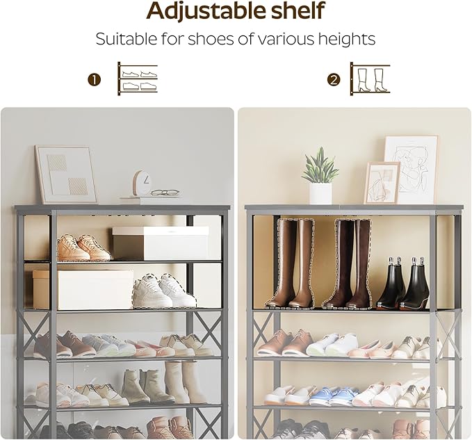 8 Tier Shoe Rack, Large Capacity Shoe Storage Organizer Holds 32 Pairs - Image 6