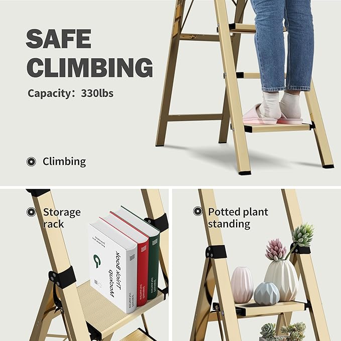 5 Step Step Ladder, Lightweight Folding Step Stool - Image 7