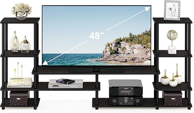 FURINNO Turn-N-Tube Grand Entertainment Center, Espresso/Black - Image 4