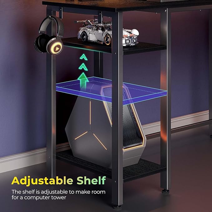 Rolanstar L Shaped Gaming Desk - Image 6