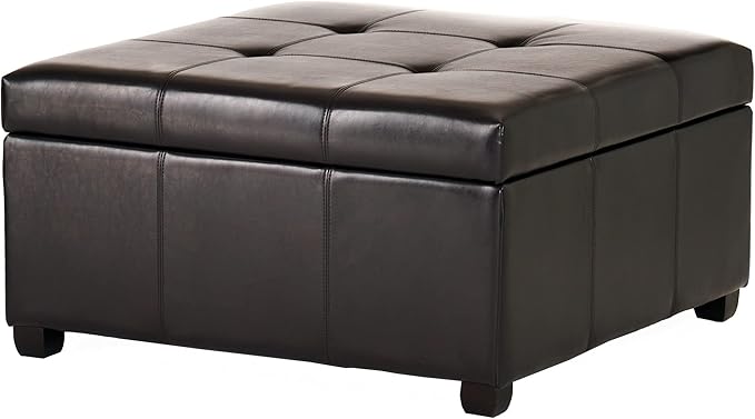 Christopher Knight Home Carlsbad Bonded Leather Storage Ottoman by ChristopherKnightHome