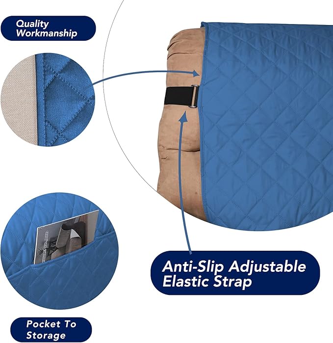 PureFit Reversible Sofa Cover Water Resistant Recliner Couch Cover, Machine - Image 3