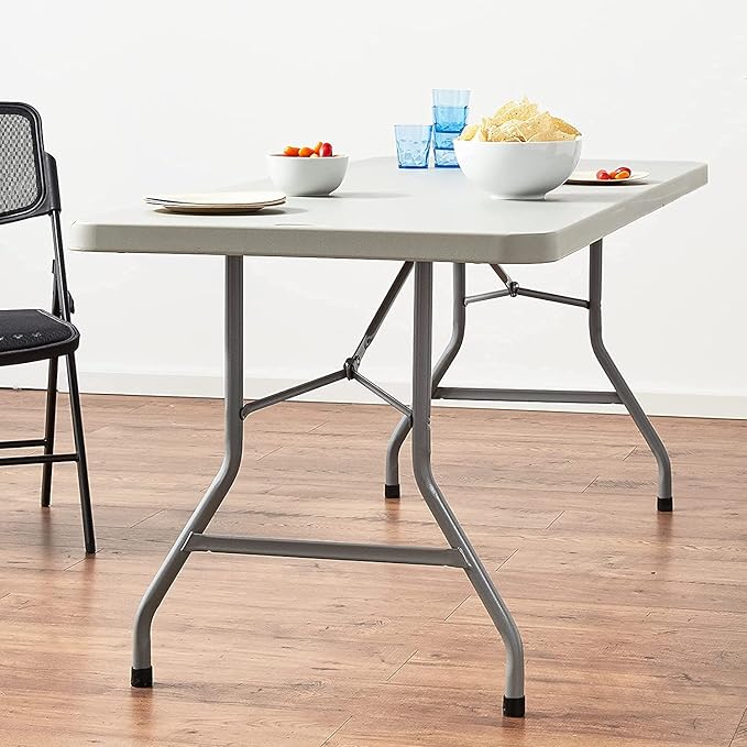 Office Star Resin Multipurpose Rectangle Folding Table - Image 2