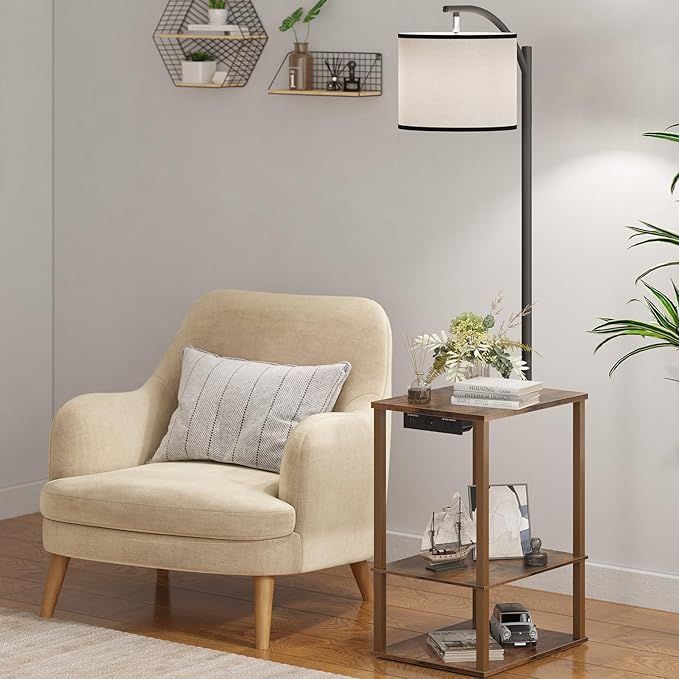 SUNMORY Floor Lamp with Table, End Table - Image 10