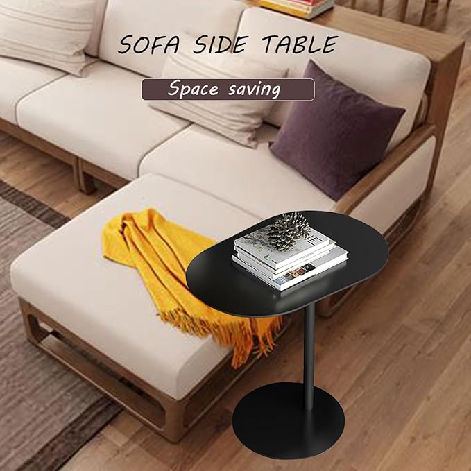 C-Shaped Side Table, Iron End Table - Image 3
