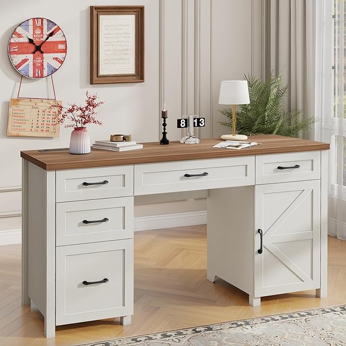 Farmhouse 61'' Executive Desk by Vabches
