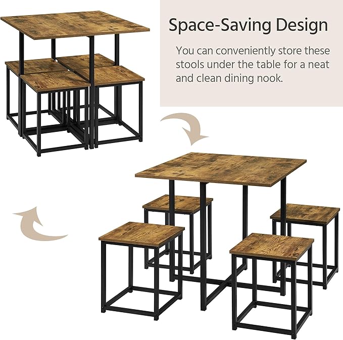 Yaheetech Industrial Dining Table Set - Image 6