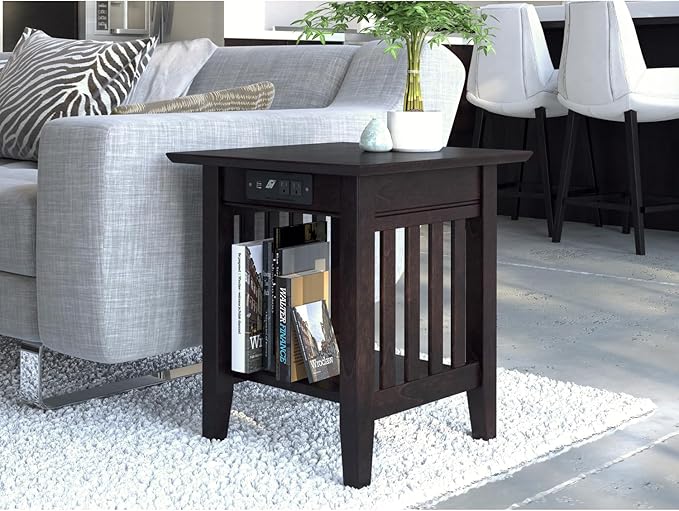 AFI, Mission End Table with Charging Station - Image 2
