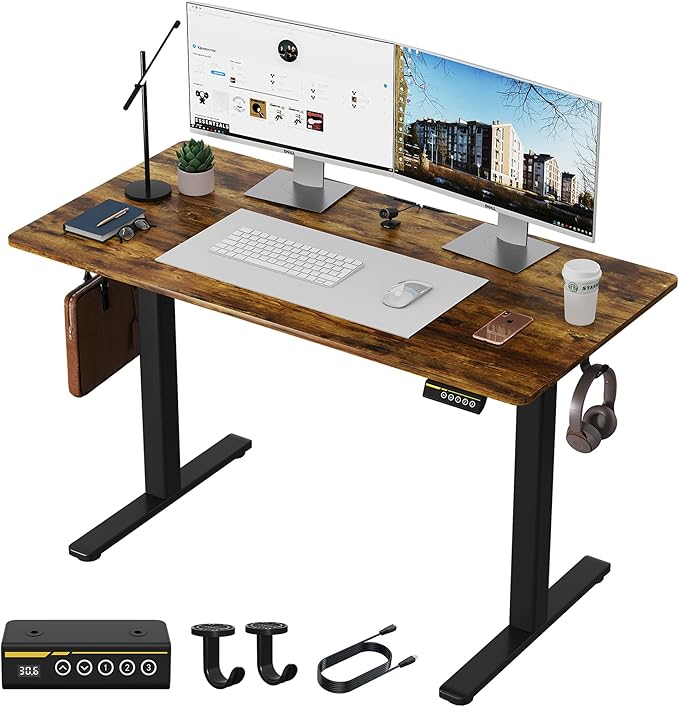 Electric Standing Desk Adjustable Height Stand Up Desk Ergonomic Sit Stand Desk by Unknown