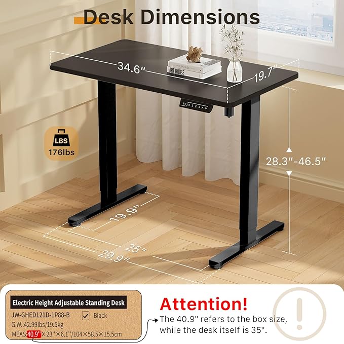 JOY worker Small Electric Standing Desk - Image 3