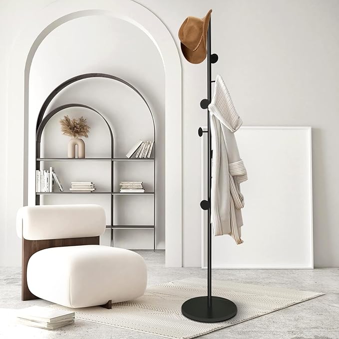 Coat Tree Freestanding, Metal Coat Rack Tree by AolohomyHousehold