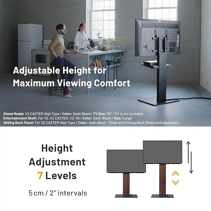 WALL V2 Caster High Type | Minimalist Rolling TV Stand - Image 6