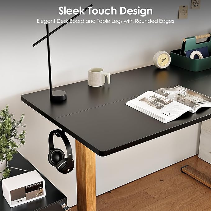Monomi Electric Standing Desk, 55x24 Inches Height Adjustable Sit Stand up Desk - Image 9