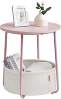 VASAGLE Small Round Side End Table, Modern Nightstand by VASAGLEbySONGMICSHOME
