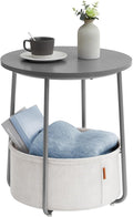 VASAGLE Small Round Side End Table, Modern Nightstand by VASAGLEbySONGMICSHOME