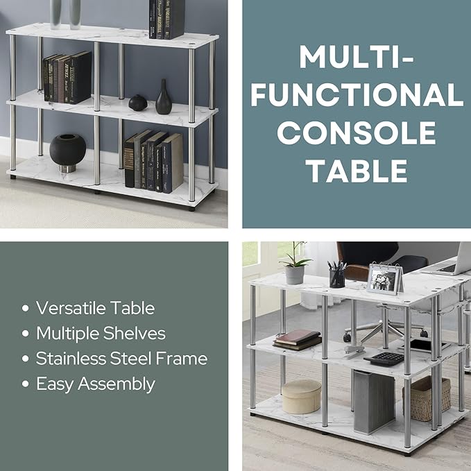 Convenience Concepts Designs2Go No Tools 3 Tier Wide Console Table 42" - Image 4