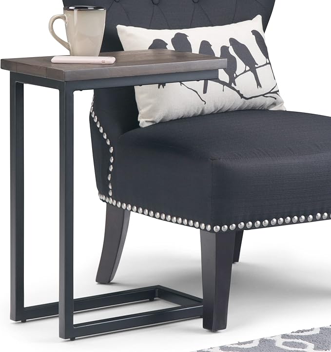 SIMPLIHOME Skyler 18-inch Wide Solid Mango/Metal Industrial C-Shaped End Table - Image 10