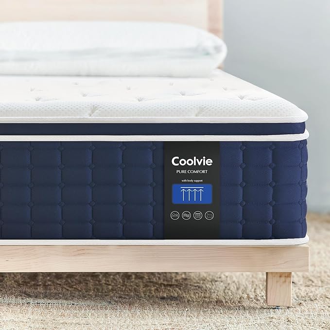 Coolvie Twin Mattress in a Box, Gel Memory Foam Mattress 14 Inch Euro Top by COOLVIE