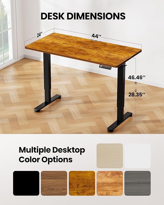 ErGear Electric Standing Desk, 44 x 24 Inches Height Adjustable Stand up Desk - Image 3