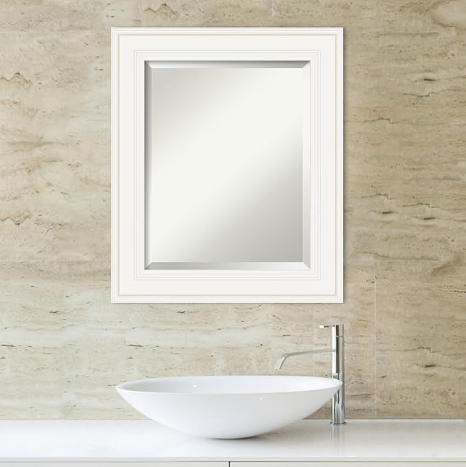 Amanti Art White Bathroom Mirror - Image 6