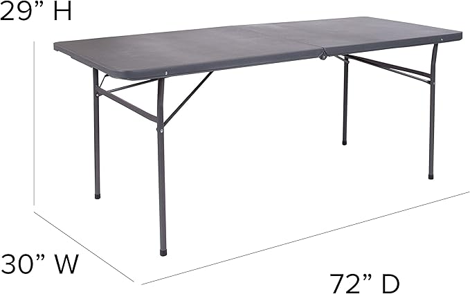 Flash Furniture 6' Rectangular Plastic Folding Event Table - Image 3