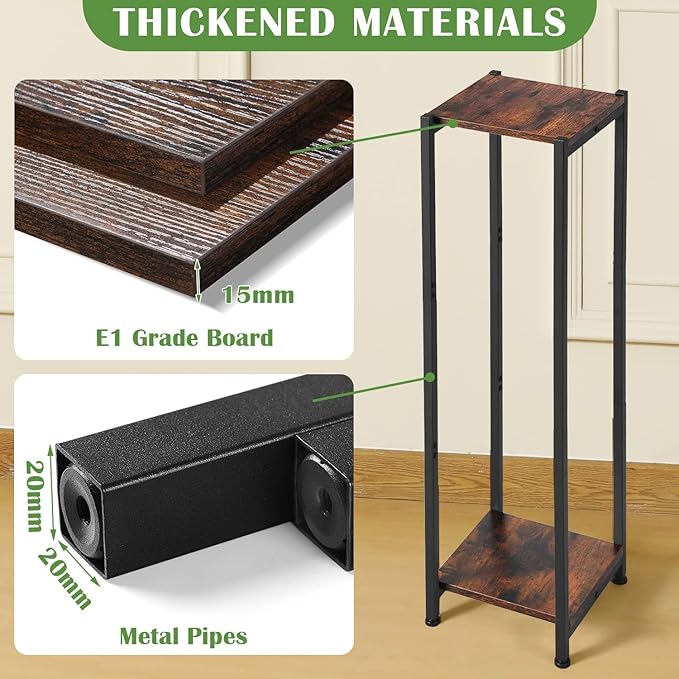 Extra Tall Plant Stand Indoor, 40 Inch Plant Stands, 2 Tier Metal Plant Stand - Image 2
