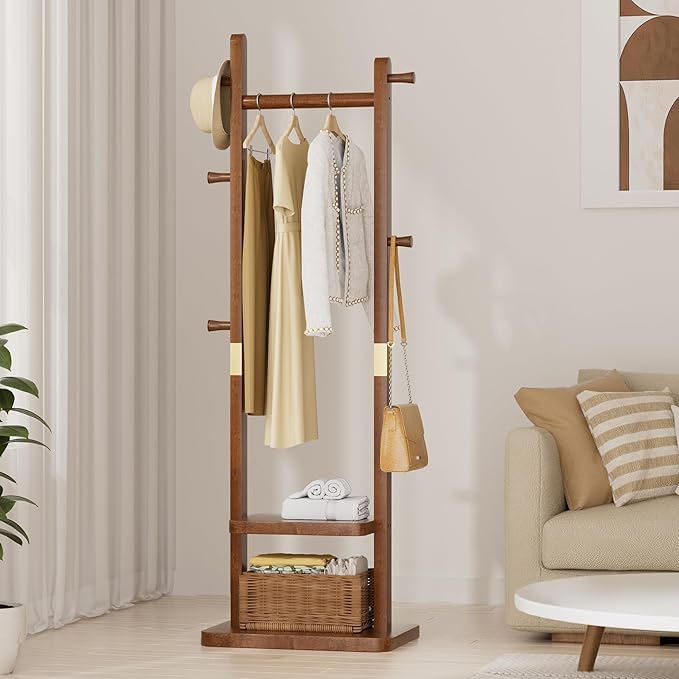 Solid Wood Coat Rack Clothes Rack, Coat Rack Freestanding - Image 5