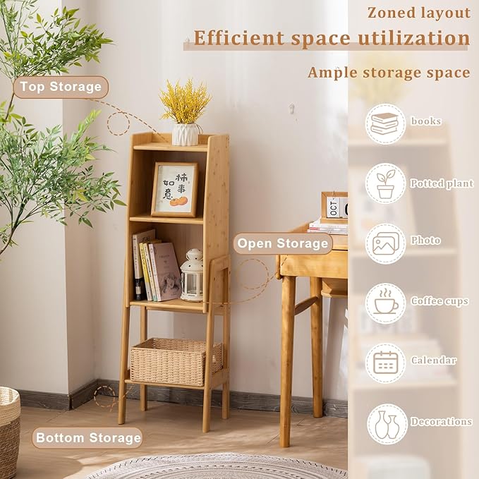 3-Tier Bamboo Bookshelf - Image 3