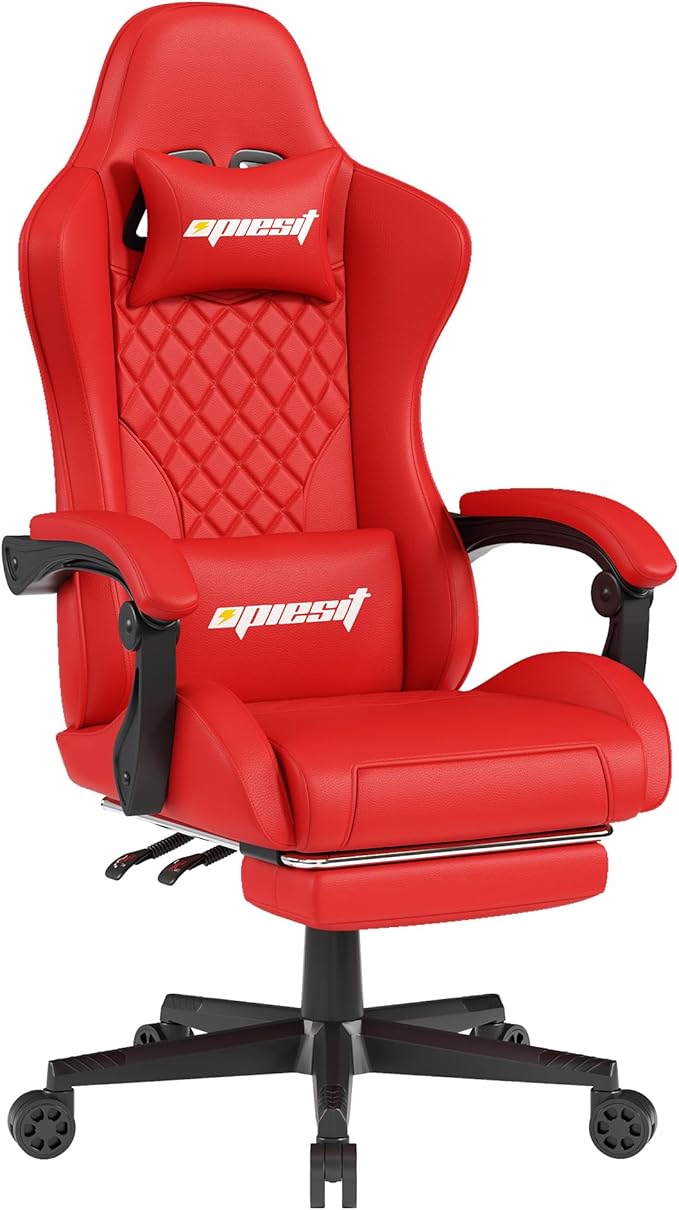 Gaming Chair Office Chair with Footrest, Height Adjustable, Ergonomic Computer by Opiesit