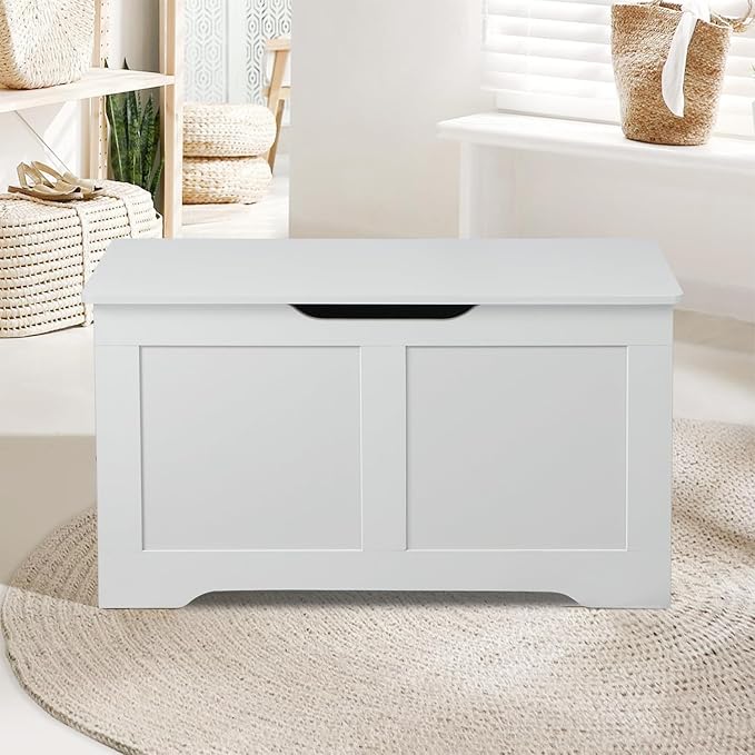 31.5" Storage Chest, Wooden Storage Bench, Lift Top Toy Chest - Image 9