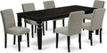 East West Furniture LGAB7-BLK-06 7 Piece Dining Room Table Set Consist of a by EastWestFurniture