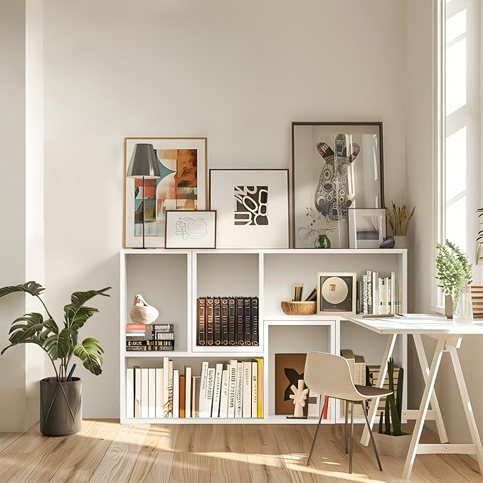 Kaboon Free-Form Modular Shelving Unit, Freestanding Bookcase 10 Inches Deep - Image 6