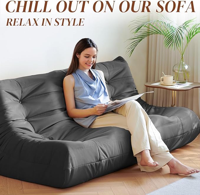 Bean Bag Chair, Large Fireside Chair Bean Bag Sofa - Image 5