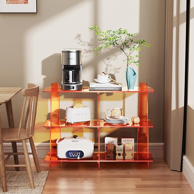 Acrylic Bookshelf, Small 3 Tier Open Bookcase - Image 5