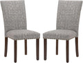 COLAMY Upholstered Parsons Dining Chairs Set of 2, Fabric Dining Room Kitchen by COLAMYINC