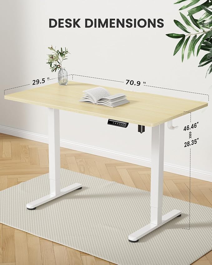 ErGear Height Adjustable Electric Standing Desk, 71 x 30 Inches Sit Stand up - Image 3