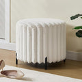 Furniliving Modern Round Ottoman, Large Size Bedroom Ottoman Footstool Round by FurnilivingFurnitureforHome