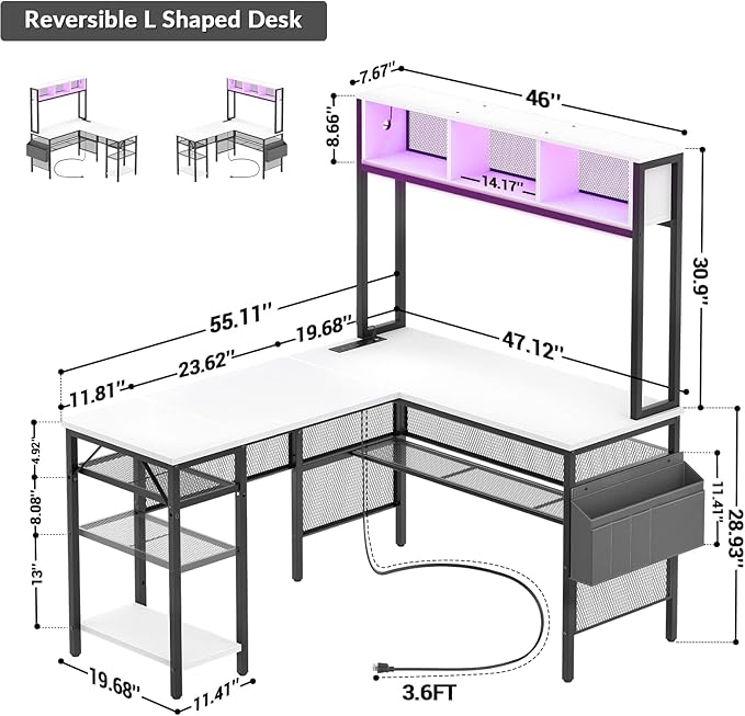 Unikito L Shaped Computer Desk - Image 3