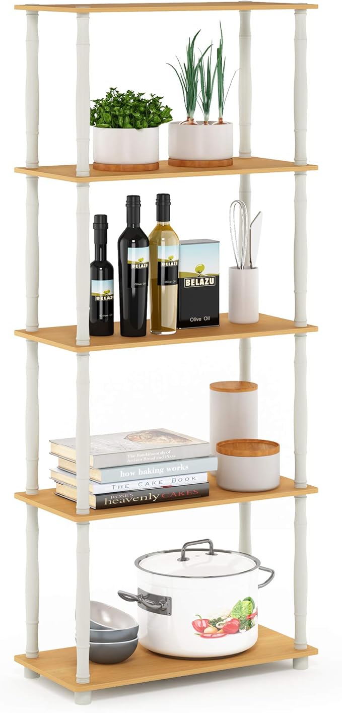Furinno Turn-N-Tube 5-Tier Multipurpose Shelf / Display Rack / Storage Shelf / by Furinno-FitsYourSpaceFitsYourBudget