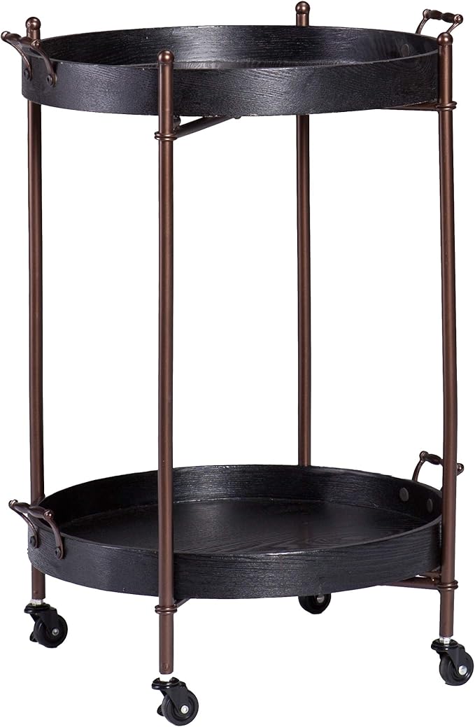 SEI Furniture Alfred Two-Tier Round Butler Table by SEIFurniture