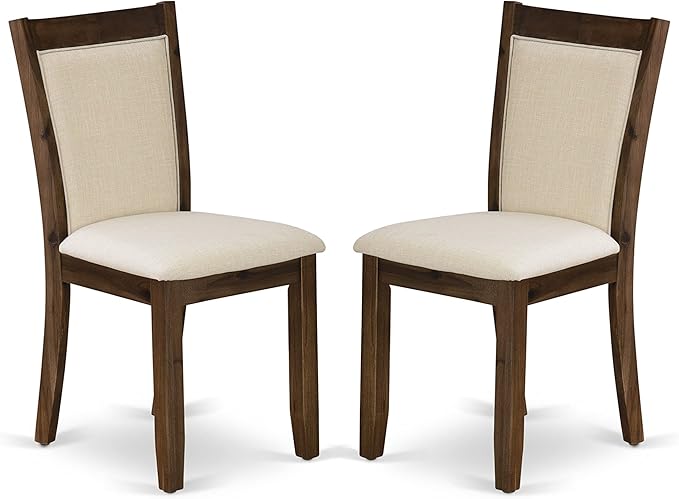 East West Furniture X777MZN32-6 6 Piece Dining Table Set Contains a Rectangle - Image 4