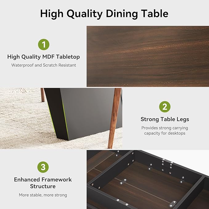 LITTLE TREE 71-Inch Dining Table, Rectangular Kitchen Table - Image 8